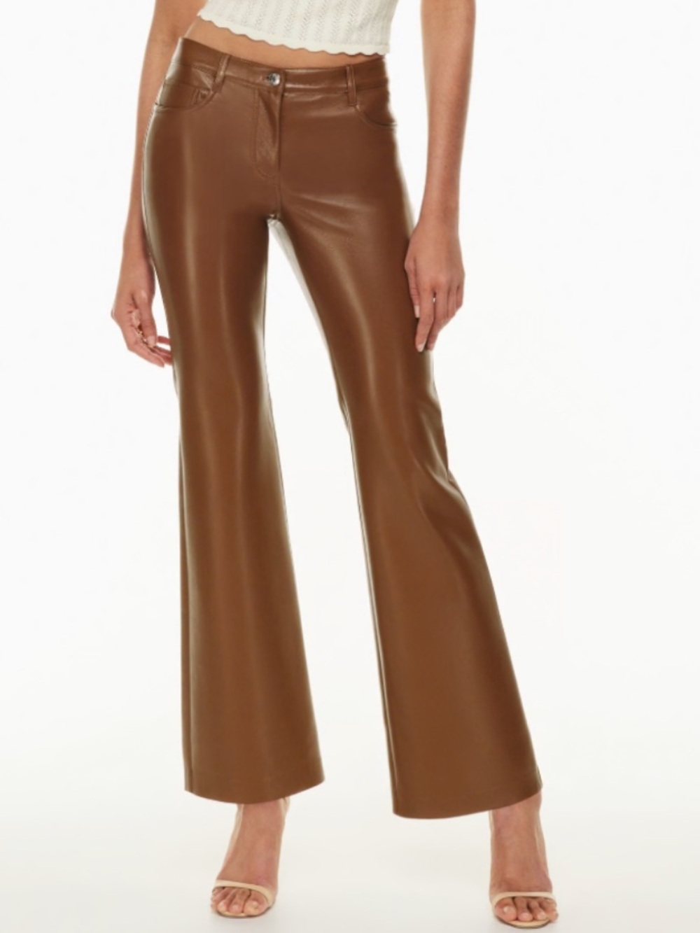 Wilfred The Melina™ Flare Pant Vegan Leather in Cognac! Size 4